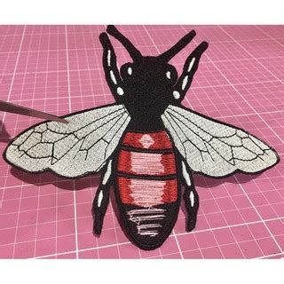 Patch Bordado Abelha Bee Inspired Termocolante Rosa Shopee Brasil