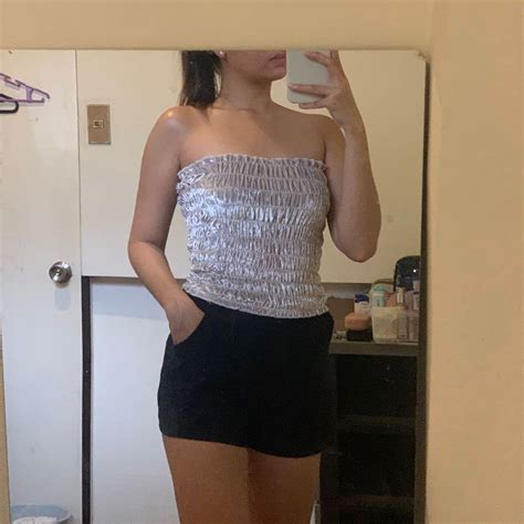 Silver Tube Top Womens Fashion Tops Others Tops On Carousell