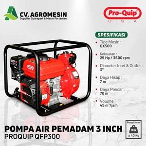 Jual Pompa Pemadam Kebakaran Inch Proquip Qfp Surabaya Agromesin