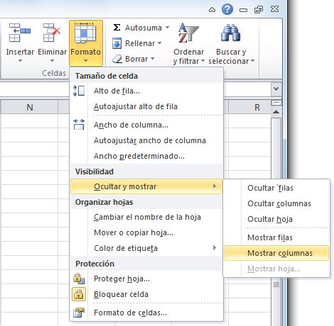 Cómo Mostrar Columnas Ocultas en Excel con el Teclado Recursos Excel