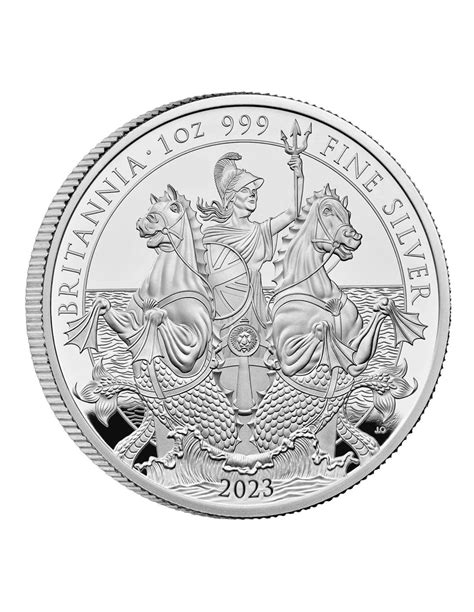 BRITANNIA King Charles III 1 Oz Srebrna moneta próbna 2 Wielka Br