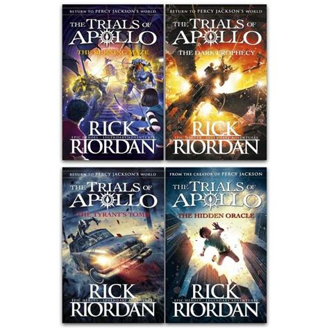 The Trials Of Apollo Series 4 Books Collection Set By Rick Riordan