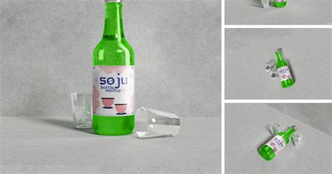 Soju Bottle Mockup Product Mockups Ft Alcohol And Bottle Envato Elements