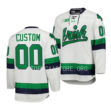 Notre Dame Fighting Irish Custom College Hockey White #00 Replica ...