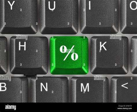 Teclado de ordenador con tecla de porcentaje Fotografía de stock Alamy