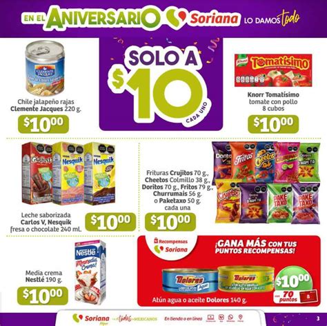 Folleto Aniversario Soriana Con Productos Desde