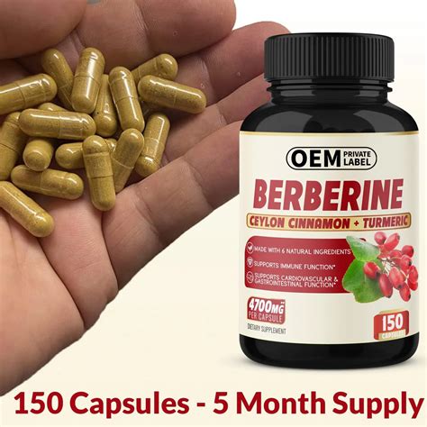 Oem Berberine Capsules 500mg Supplements Ceylon Cinnamon Hcl Pills