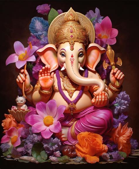 Dios Hind Ganesha Celebra El Festival Del Se Or Ganesha Foto Premium