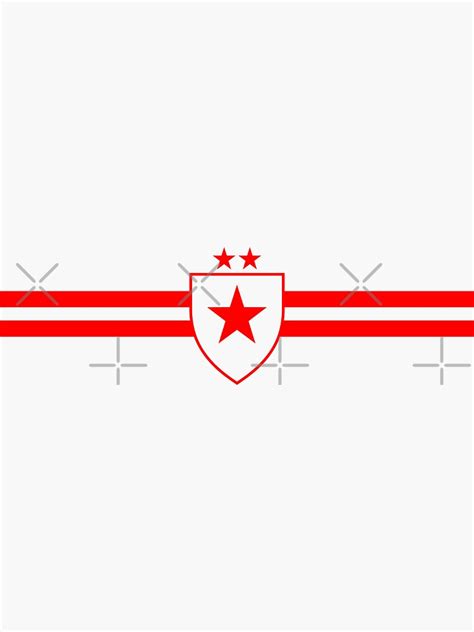 Crvena Zvezda Red Star Belgrade Sticker For Sale By Footarts Redbubble