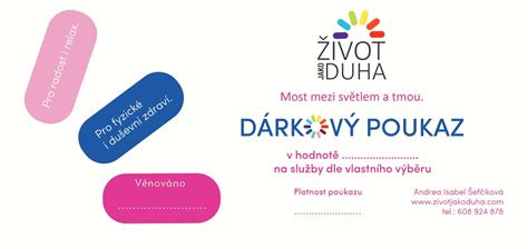 Dárkový Poukaz Život Jako Duha