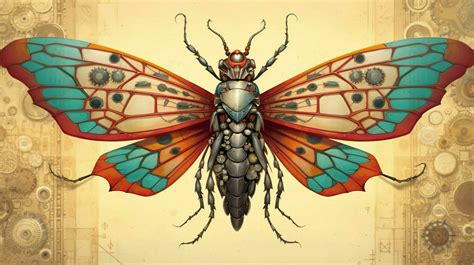 a colorful illustration of a giant insect with a 30647947 Stock Photo ...