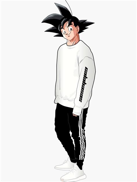 Streetwear Goku Sticker Sticker For Sale By Nasirt Redbubble