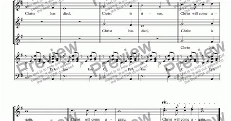 Memorial Acclamations 3 Part Canon Download Sheet Music Pdf File