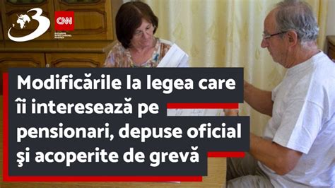 Modificările la legea care îi interesează pe pensionari depuse oficial