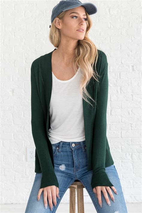 Lucky Girl Emerald Green Cardigan Lightweight Summer Cardigans