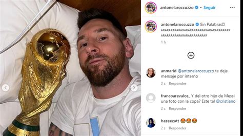 Antonela Roccuzzo Mostr La Selfie Que Messi Le Mand Acostado Junto A