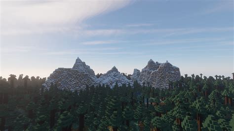 Minecraft Custom Made Mountains With Shaders Rminecraft