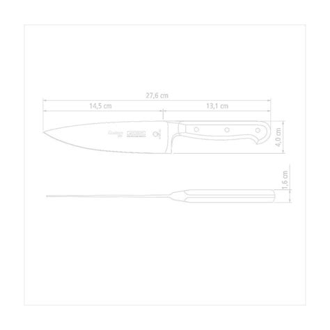 Faca Chef Inox Century Tramontina Espa O Da Pesca