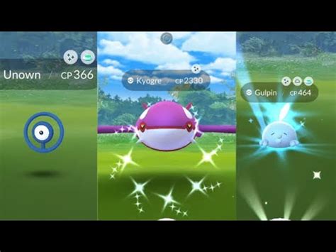 Pokemon Go Tour Hoenn Global Shiny Kyogre IV100 Kyogre Shiny Unown