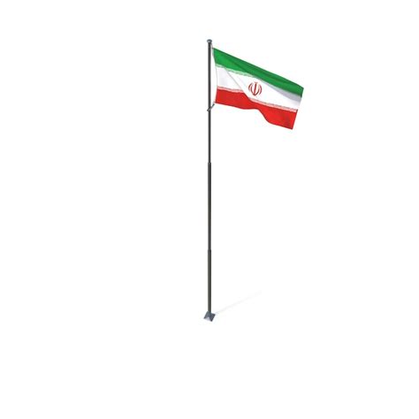 Premium Photo 3d Realistic Iranian Flag Isolated On Table Flag Stand