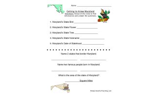 Maryland Word Search Worksheet By Teach Simple