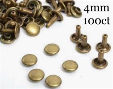 Bronze Rivets For Leather Ct Mm Small Bronze Cap Rivet Etsy