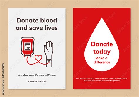 Blood Donation Campaign Poster Template Stock Template Adobe Stock