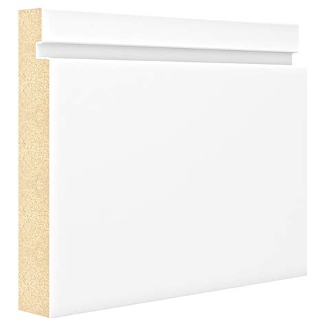 Metrie Primed Mdf Baseboard 9 16 In X 4 1 2 In X 12 Ft Rodapé