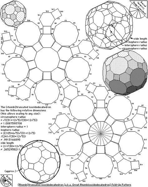 Archimedean Solids – Fold Up Patterns | The Geometry Code:Universal Symbolic Mirrors of Natural ...