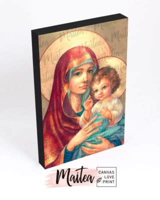 Retablo María y el niño Maitea Canvas