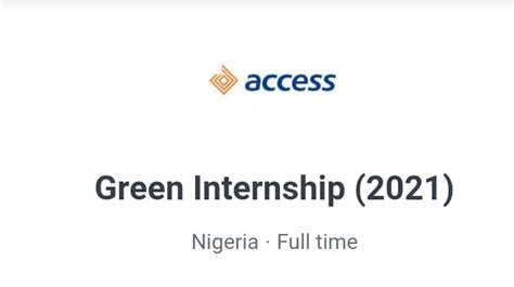 Access Bank Green Internship Programme 2024 Careers And Salary