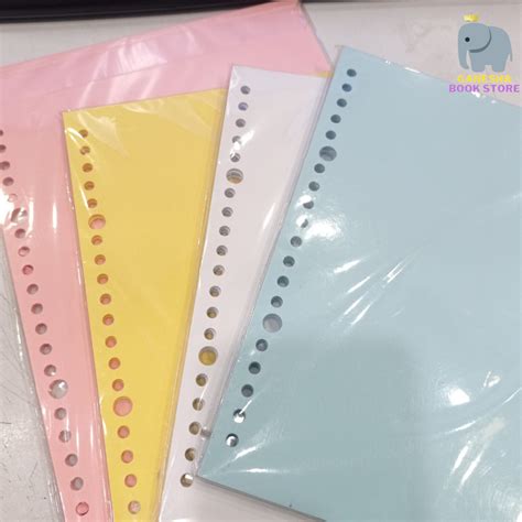 Jual Loose Leaf Polos Warna Kertas Isi Binder Polos Warna Plain Loose