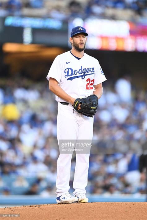 Los Angeles Dodgers Pitcher Clayton Kershaw Gets Ready To Throw A