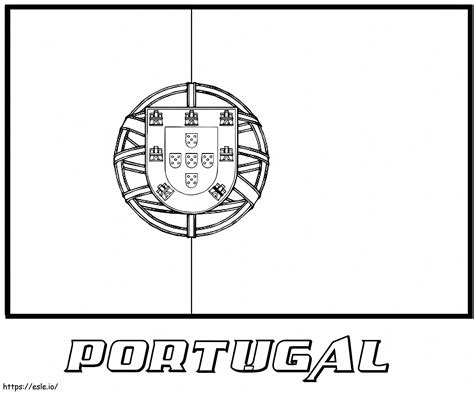 Portugal Flag Coloring Page