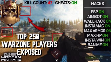 Multiple Top 250 Warzone Players Caught Cheating Px Clan Exposed Youtube