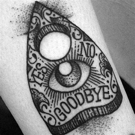 Planchette Tattoo Designs For Men Ouija Board Ink Ideas