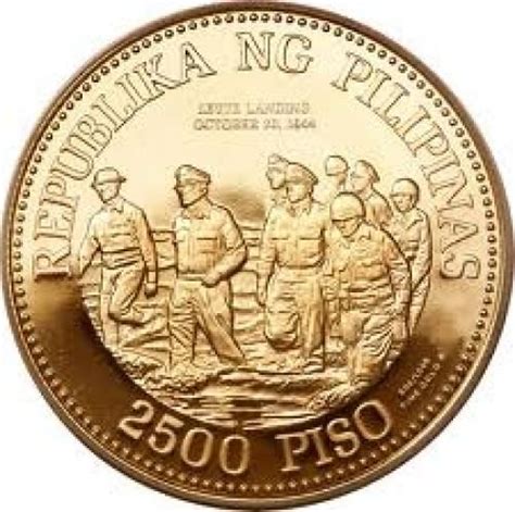 Philippine Peso Gold Coin Gen Mac Arthur Back Gold Bullion