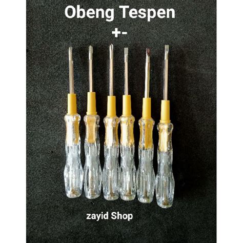 Jual Obeng Tespen Bolak Balik Min Dan Plus Atau Ujung Mata Obeng