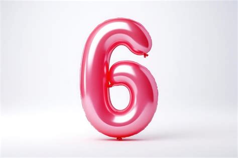 Premium AI Image Inflatable Balloon In The Form Of The Number Six