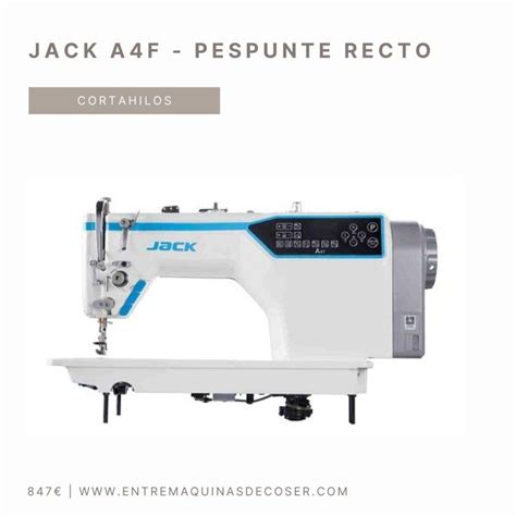 Maquina de pespunte recto Cortahilos Jack A4F Máquinas de coser