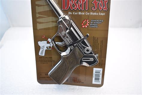 Desert Fox Die Cast Metal Toy Gun Lugar 4641c Parris Replica