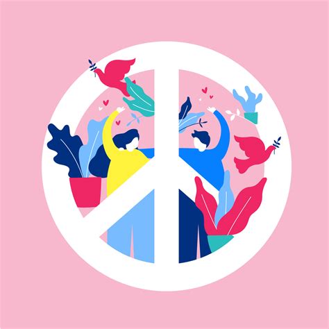 peace  love vector illustration  vector art  vecteezy