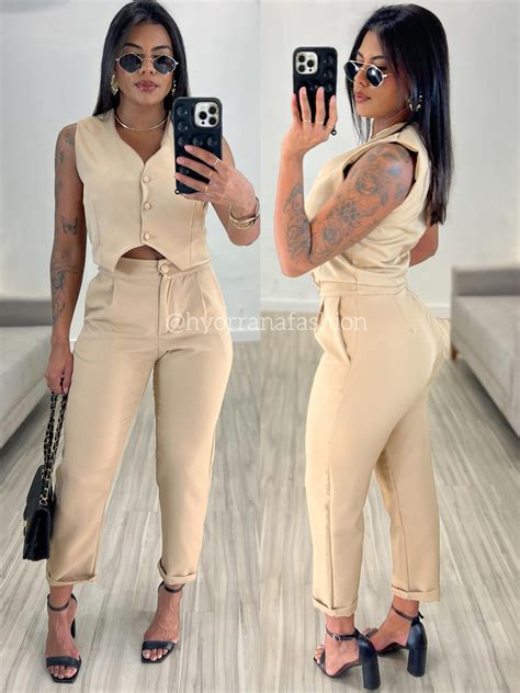 Conjunto Alfaiataria Dafne Nude Hyorrana