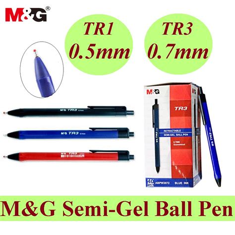 M G Triangle Grip Semi Gel Ball Pen Tr Tr Plus Mm Mm Black