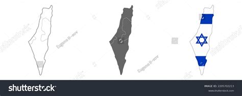 Highly Detailed Israel Map Borders Isolated Stock Vector (Royalty Free ...