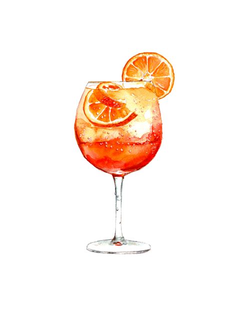 Cocktails Aperol Spritz Watercolor Painting Framed Art Print By