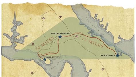 Map Of The Historic Triangle In Virginia