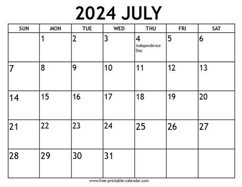 July Calendar With Holidays Aubrey Goldina