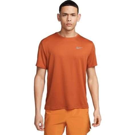 Nike Nk Df Uv Miler Ss Tricou De Antrenament B Rba I Portocaliu