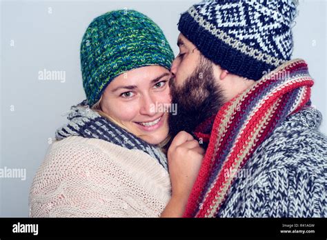 Young man kissing older woman hi-res stock photography and images - Alamy